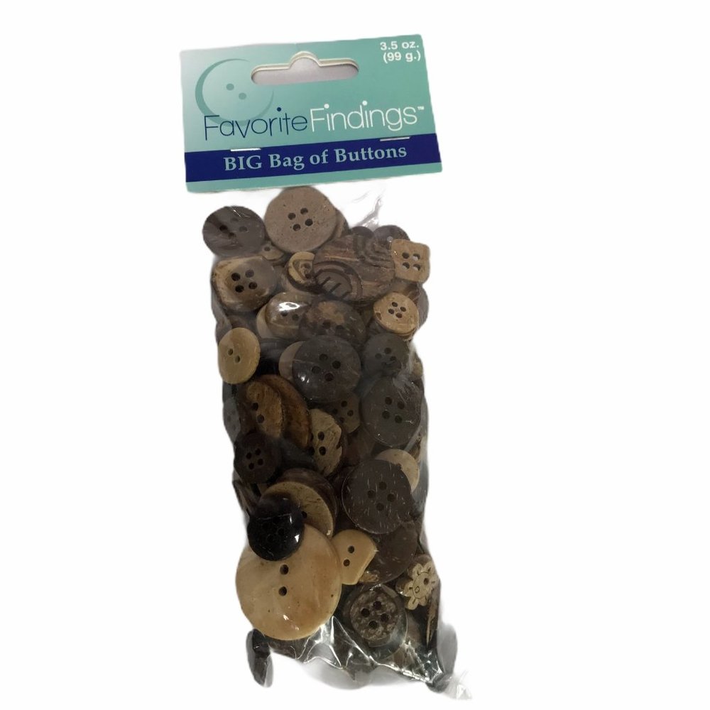 New Blum Brown Clamshell Buttons Sew Crafts
